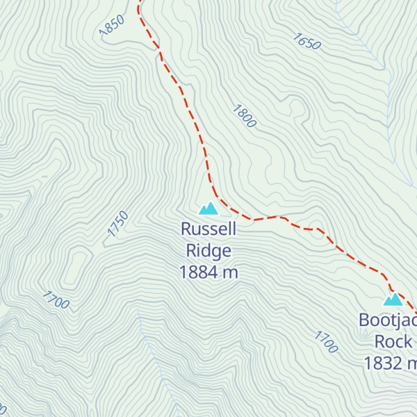 Map of Russell Ridge