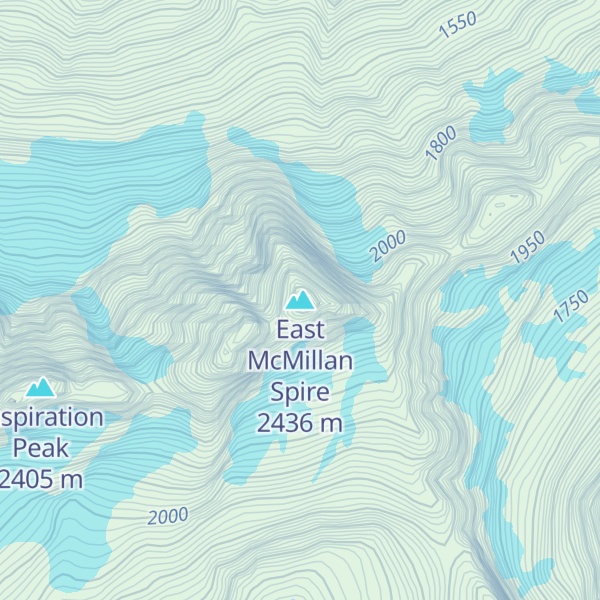 Map of East McMillan Spire