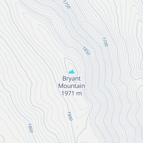 Map of Bryant Mountain