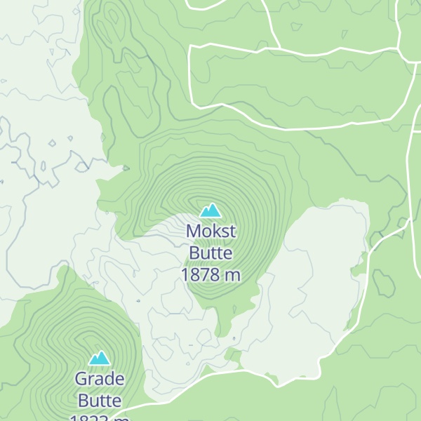 Map of Mokst Butte