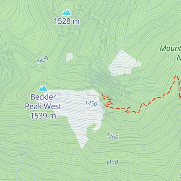 Map of Beckler Peak Central