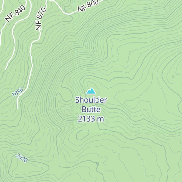Map of Shoulder Butte