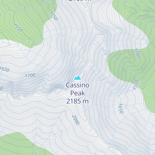 Map of Cassino Peak