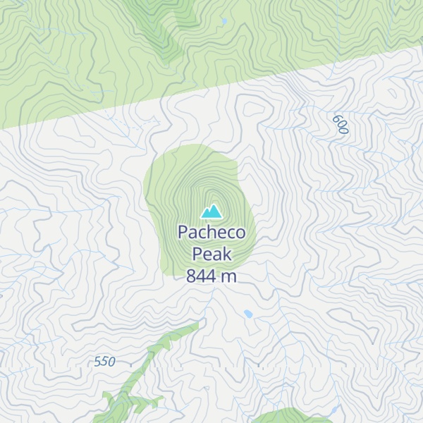 Map of Pacheco Peak