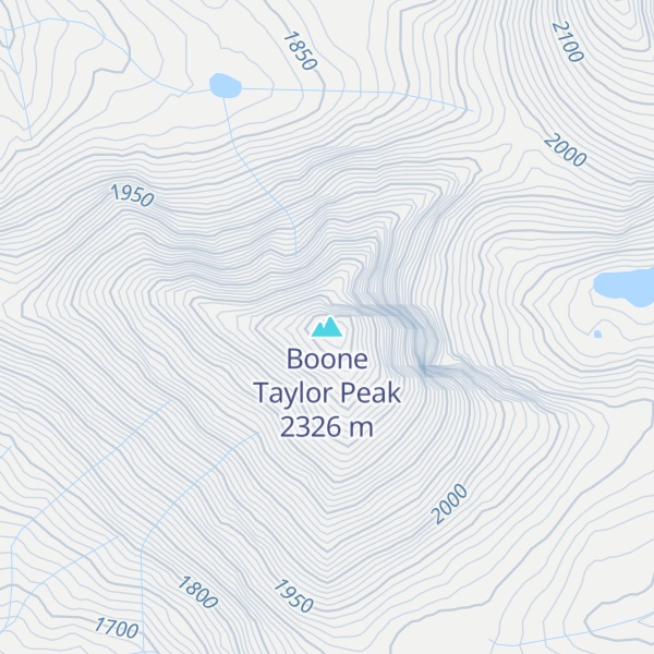 Map of Boone Taylor Peak