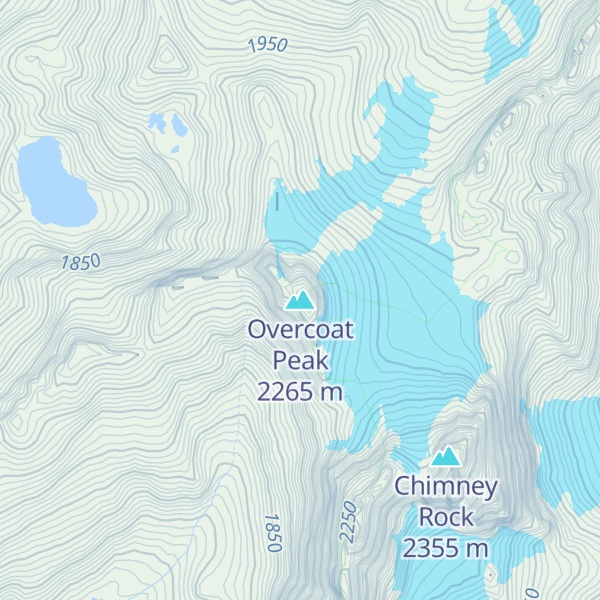 Map of Overcoat Peak