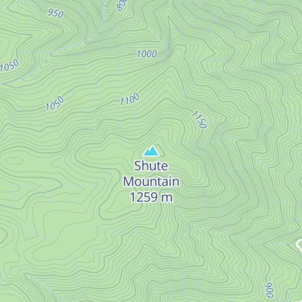 Map of Shute Mountain
