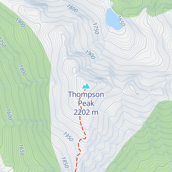 Map of Thompson Peak