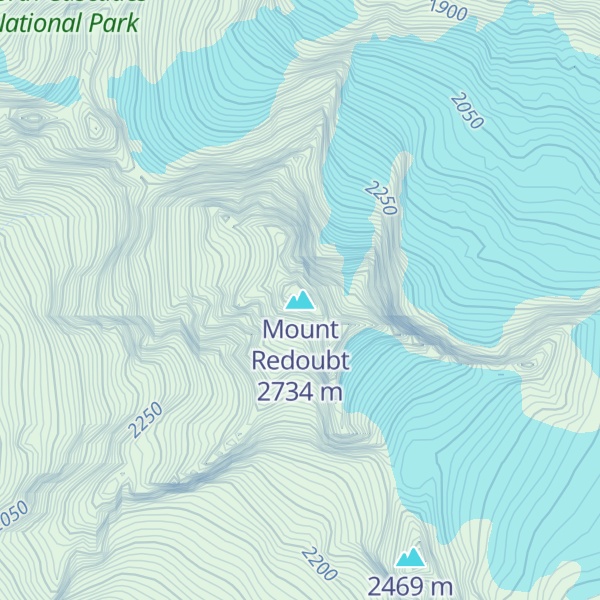 Map of Mount Redoubt
