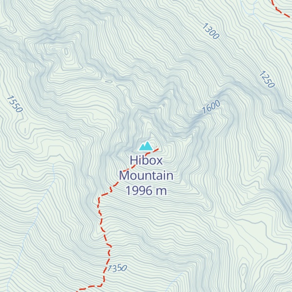 Map of Hibox Mountain