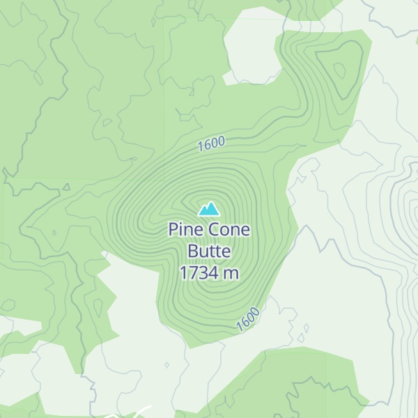 Map of Pine Cone Butte
