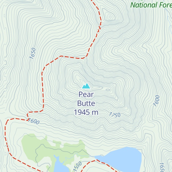 Map of Pear Butte