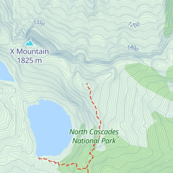 Map of Trappers Peak