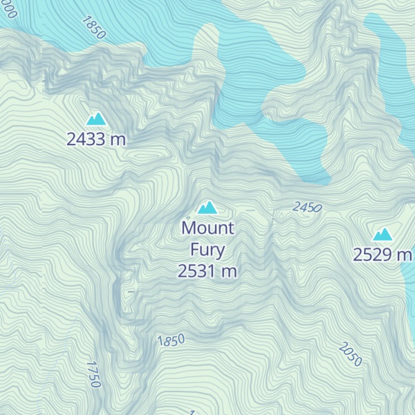 Map of Mount Fury