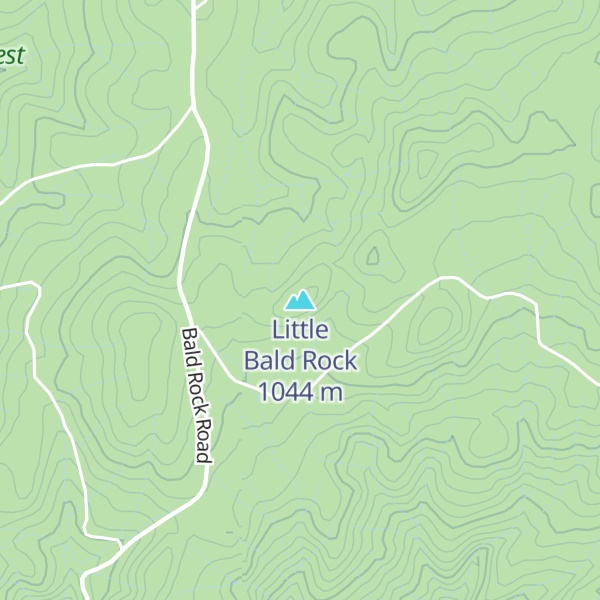 Map of Little Bald Rock