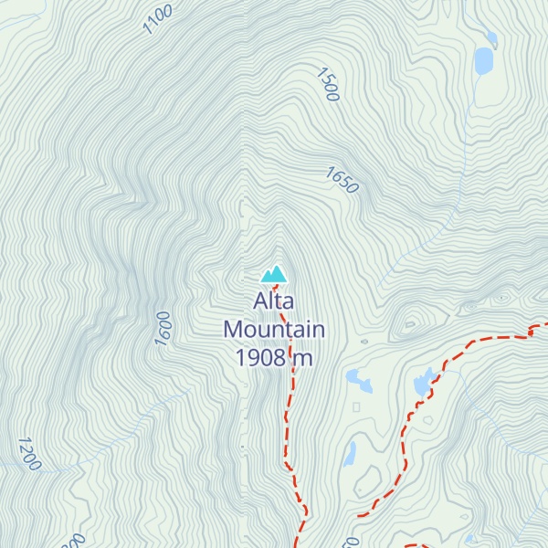 Map of Alta Mountain