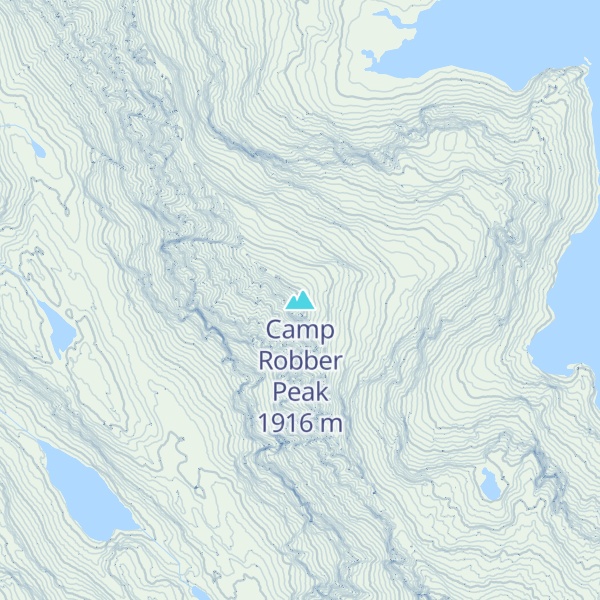 Map of Camp Robber Peak
