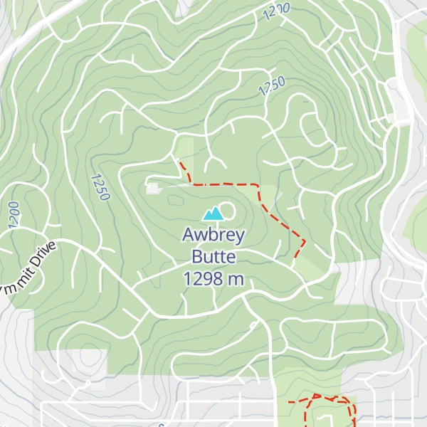 Map of Awbrey Butte