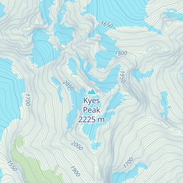 Map of Kyes Peak