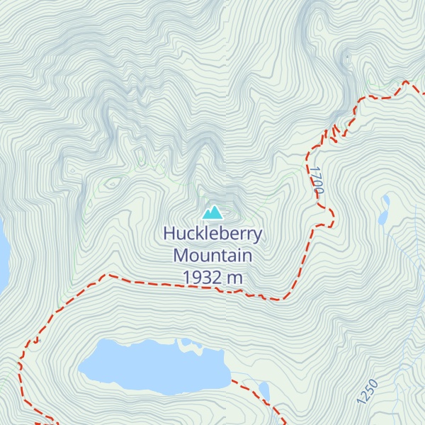 Map of Huckleberry Mountain