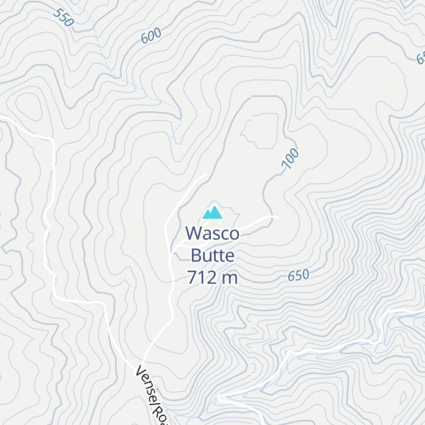 Map of Wasco Butte