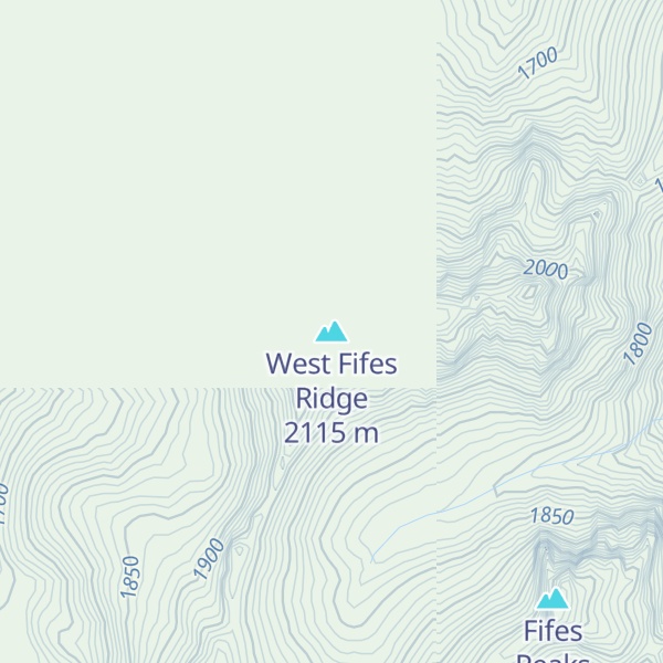 Map of West Fifes Ridge