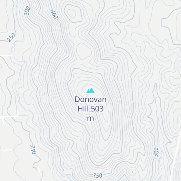 Map of Donovan Hill