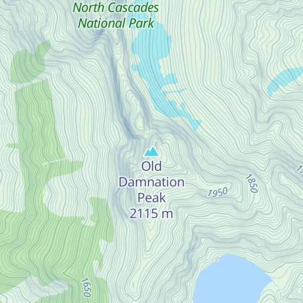Map of Old Damnation Peak