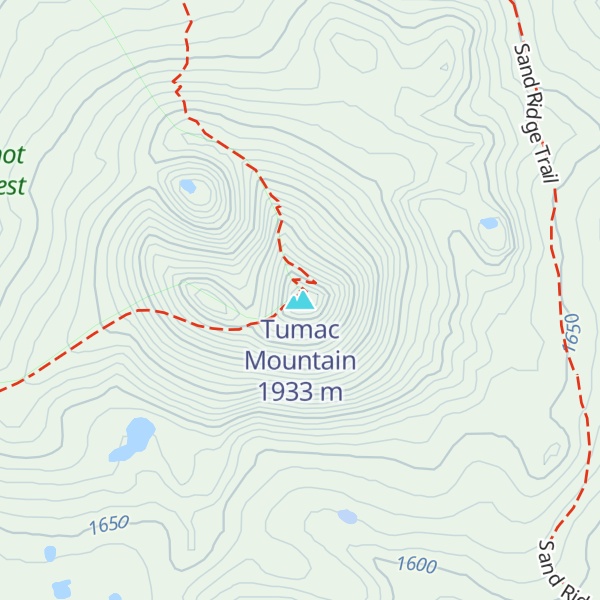 Map of Tumac Mountain