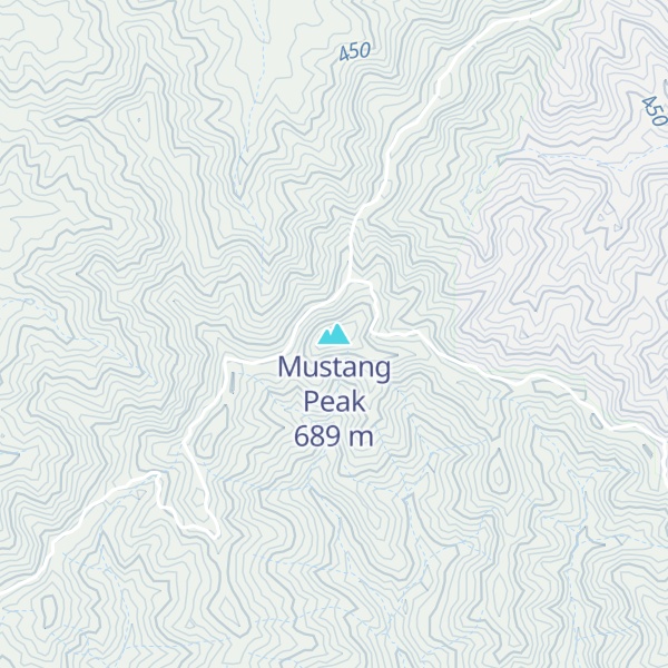 Map of Mustang Peak