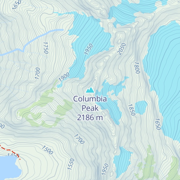Map of Columbia Peak