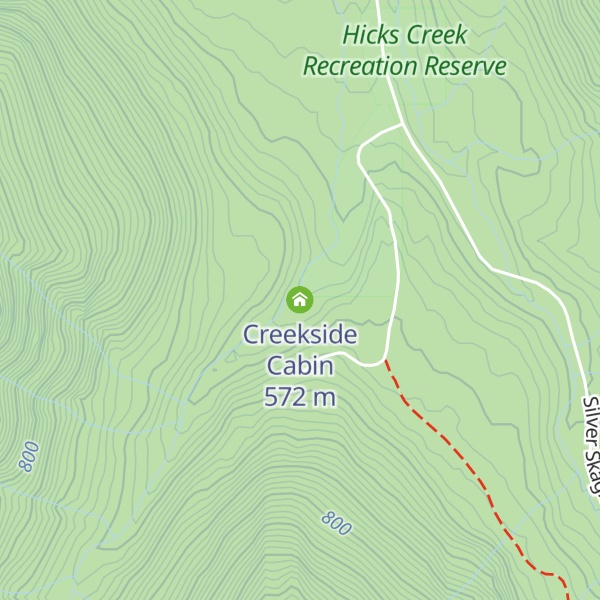 Map of Creekside Cabin