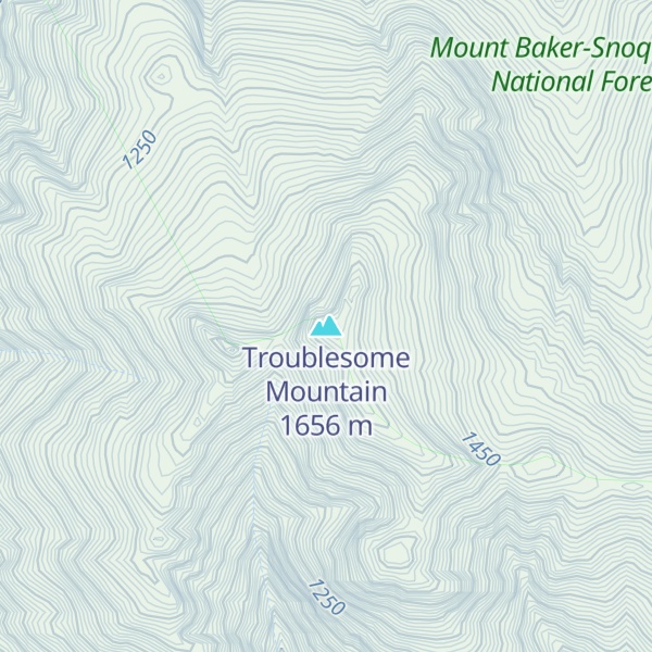 Map of Troublesome Mountain