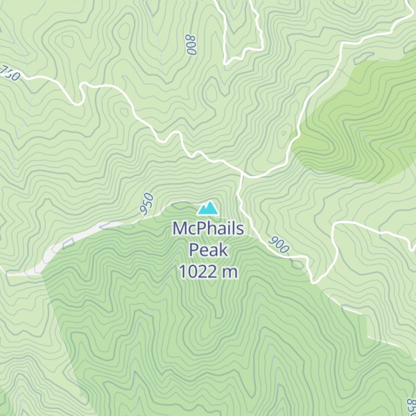 Map of McPhails Peak