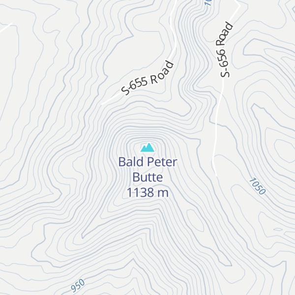 Map of Bald Peter Butte