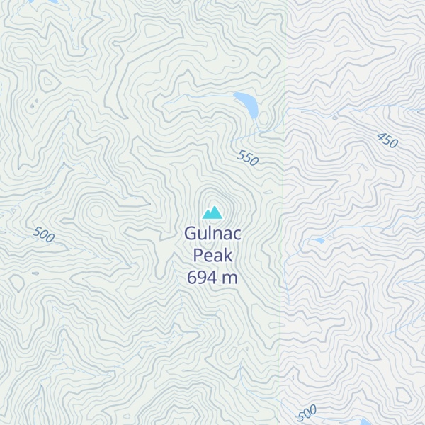 Map of Gulnac Peak