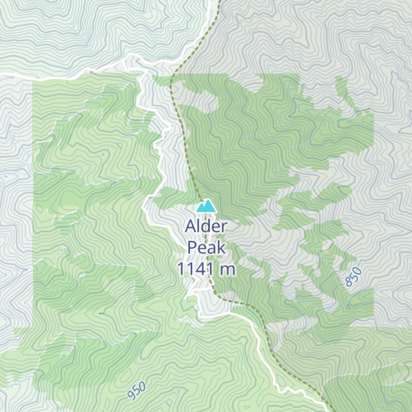 Map of Alder Peak