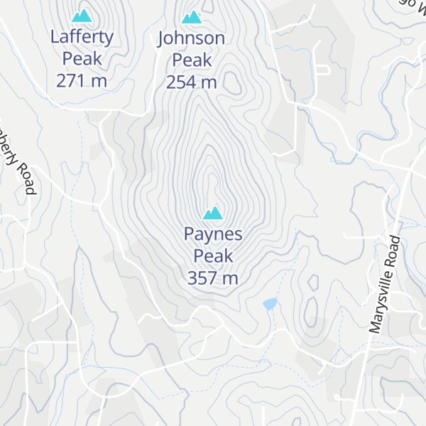 Map of Paynes Peak
