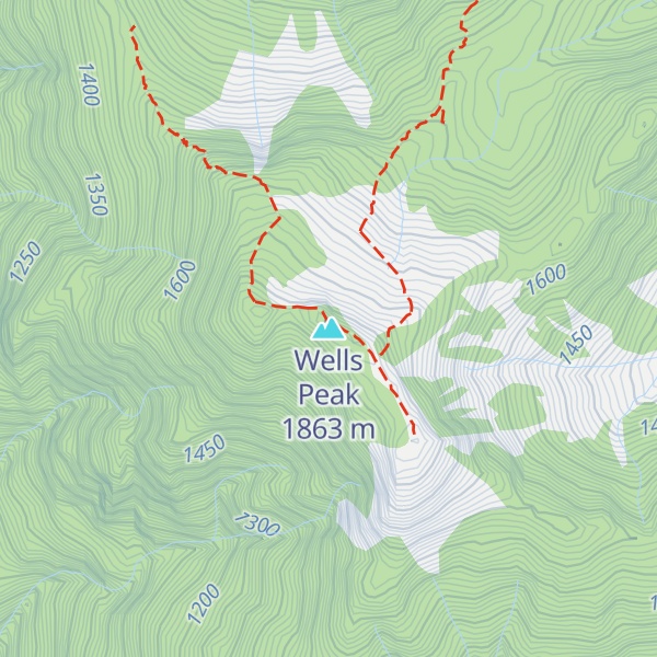 Map of Wells Peak