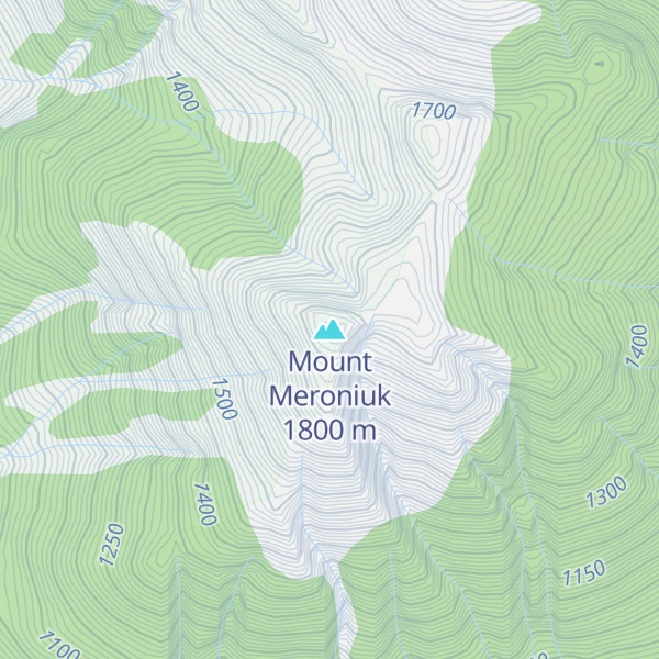 Map of Mount Meroniuk