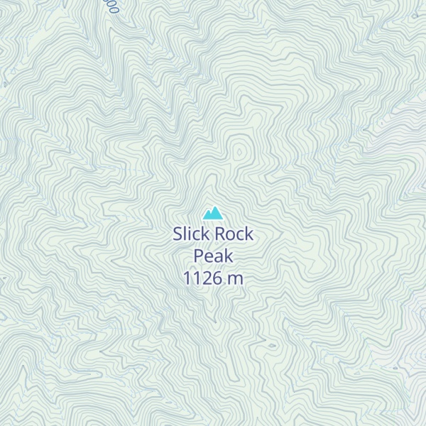 Map of Slick Rock Peak