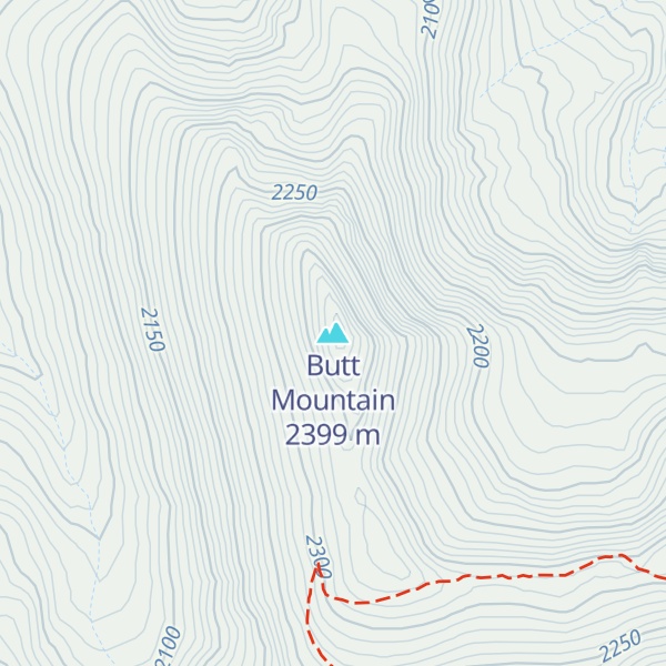 Map of Butt Mountain