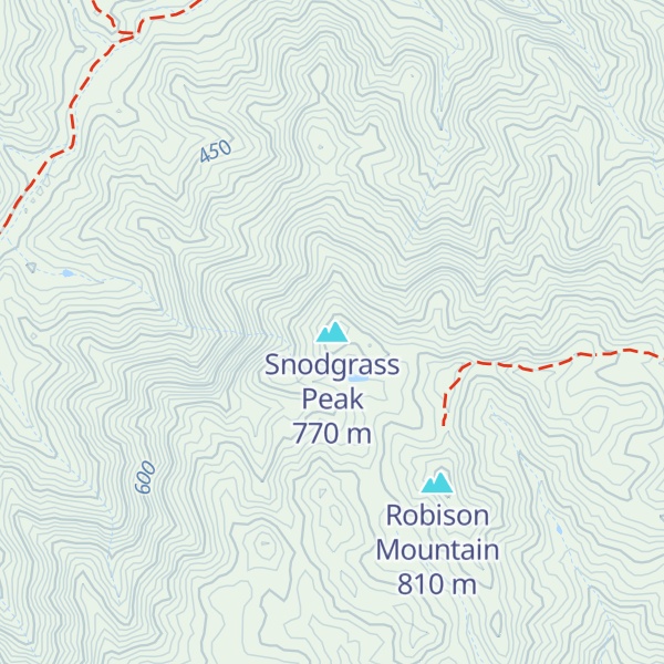 Map of Snodgrass Peak