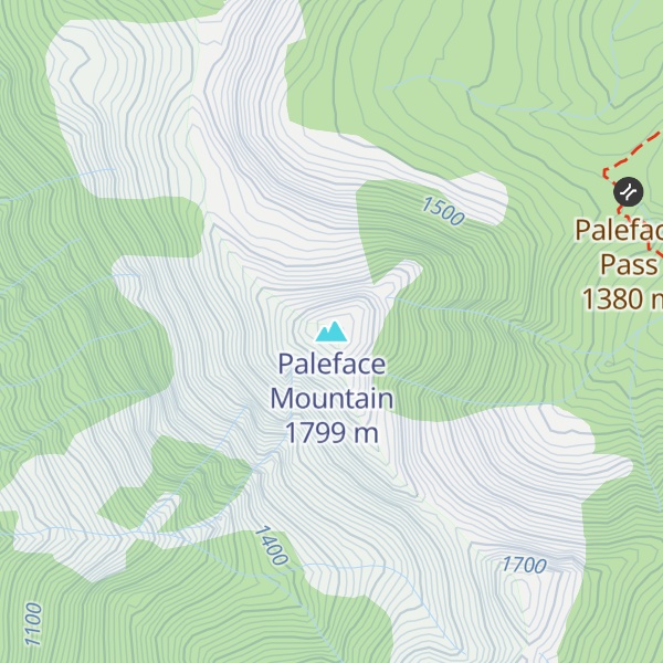 Map of Paleface Mountain