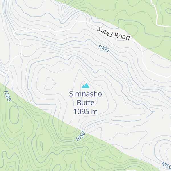 Map of Simnasho Butte