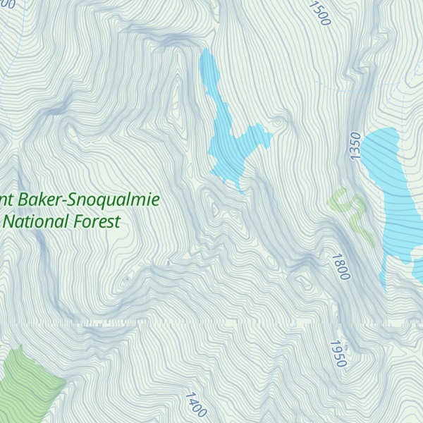 Map of South Gemini Peak