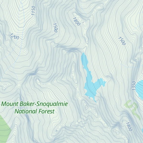 Map of North Gemini Peak