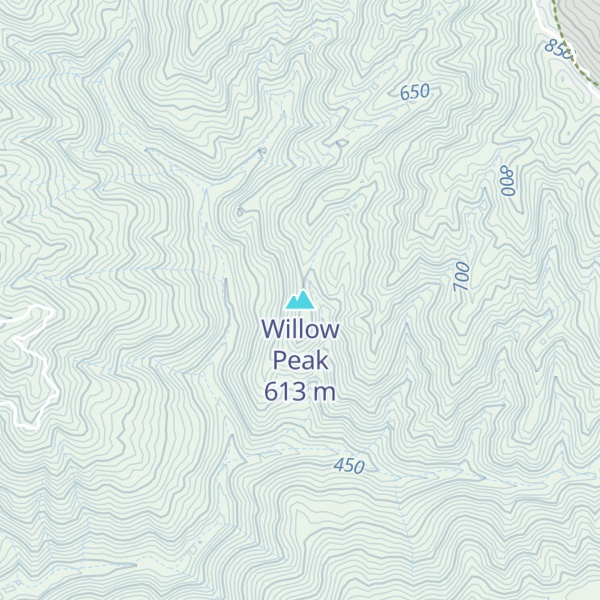 Map of Willow Peak
