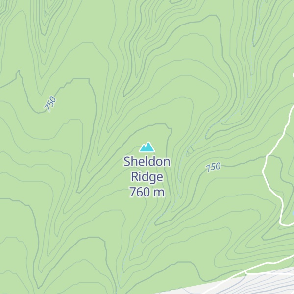 Map of Sheldon Ridge