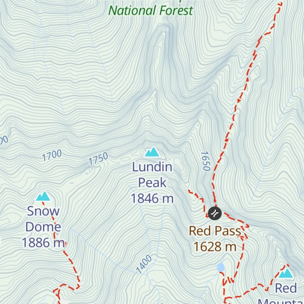 Map of Lundin Peak